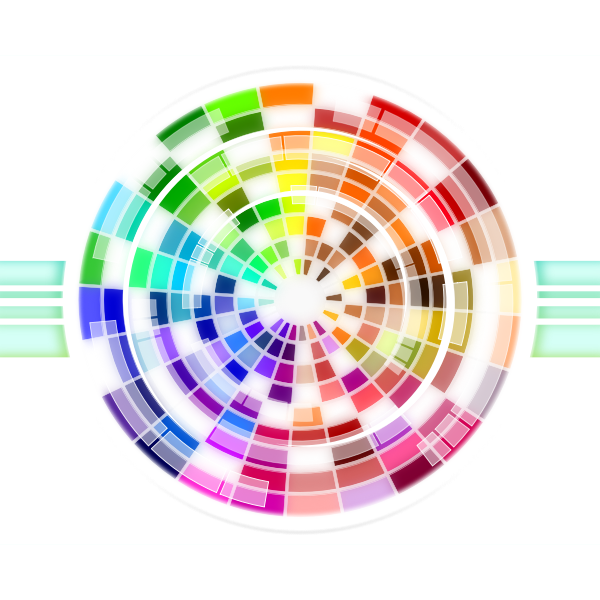 SVG Multicolored Wheel Abstract Background
