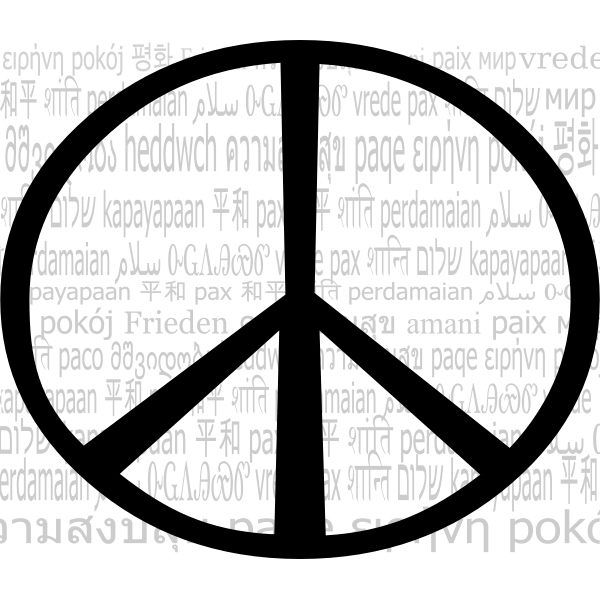SVG Multilingual peace mark