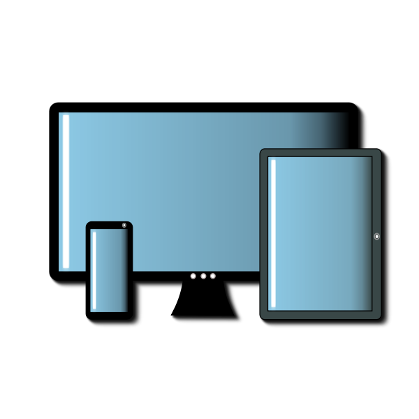 SVG Multimedia sharing devices vector illustration