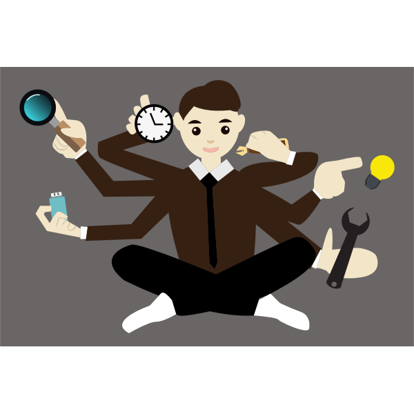 SVG Multitasking guy