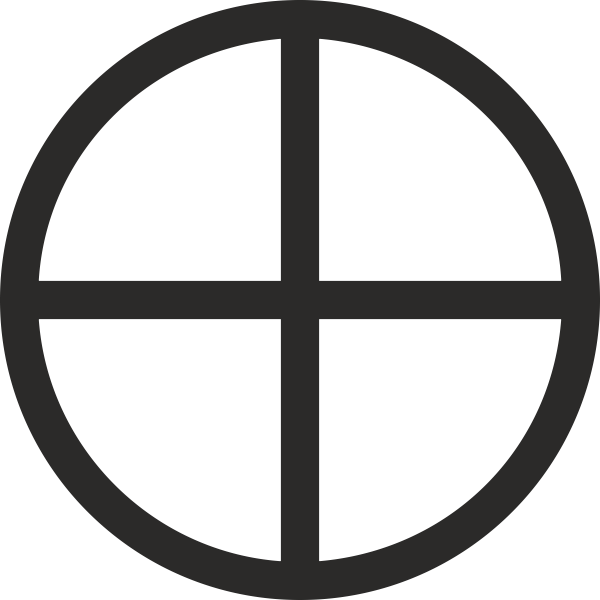 SVG Mundane cross encircled sign vector image