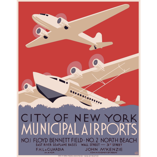 SVG Municipal airports poster