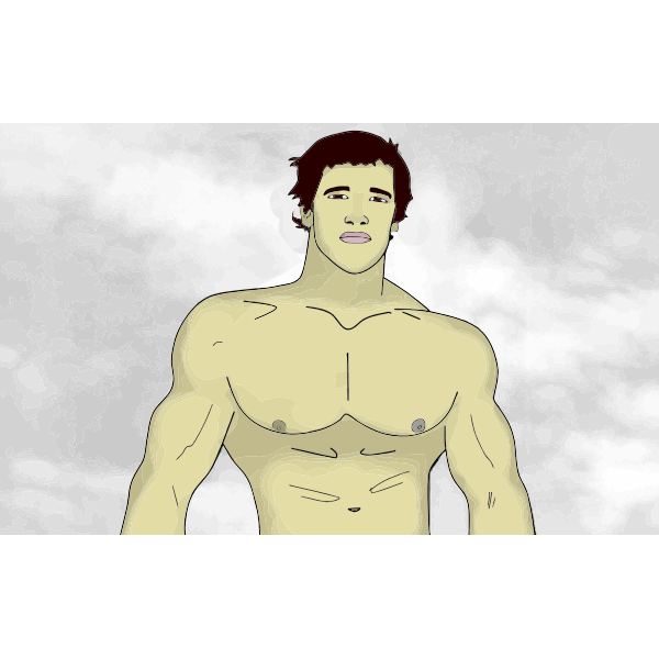 SVG Muscular man vector image