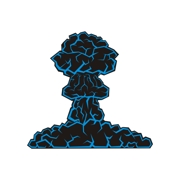 SVG Mushroom cloud vector image