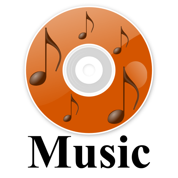 SVG Music file icon vector drawing