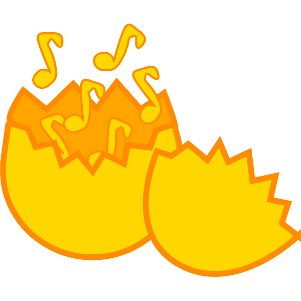 SVG Music from egg vector illustration