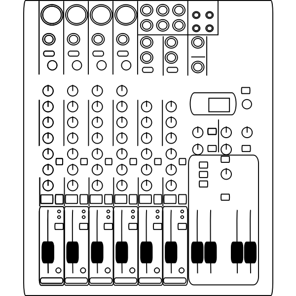 SVG Music mixer console vector image