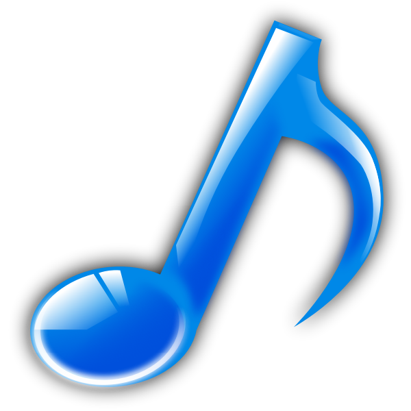 SVG Music note with reflections vector image