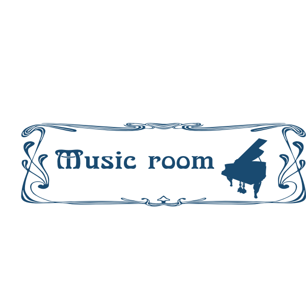 SVG Music room door sign vector image