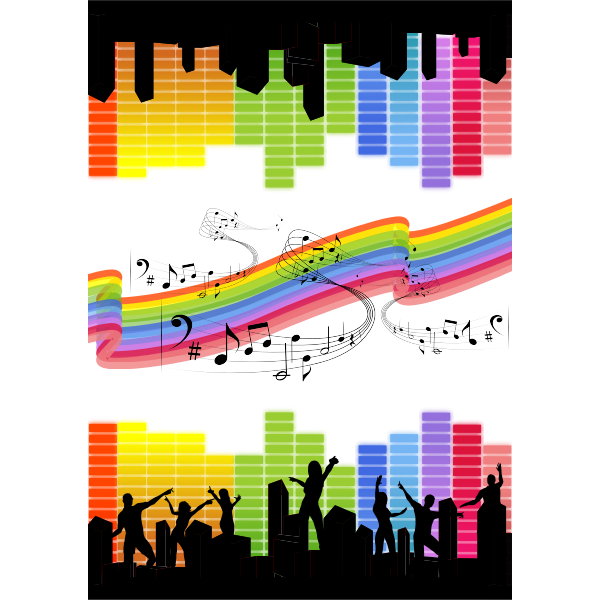 SVG Music theme background vector image