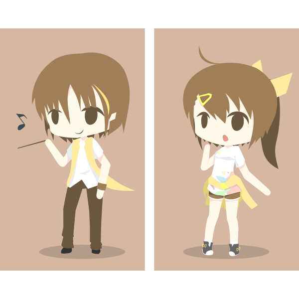 SVG Musical boy and girl