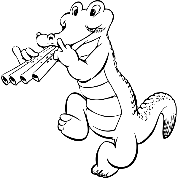 SVG Musical Crocodile