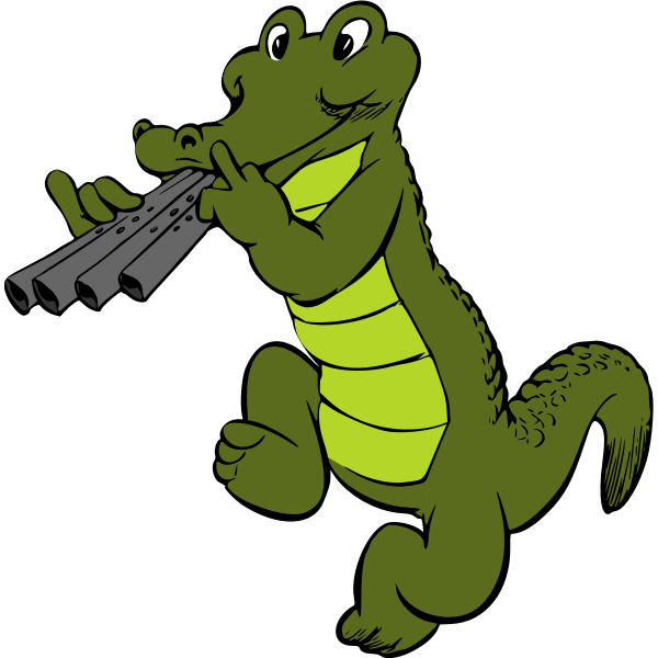 SVG Musical crocodile colour