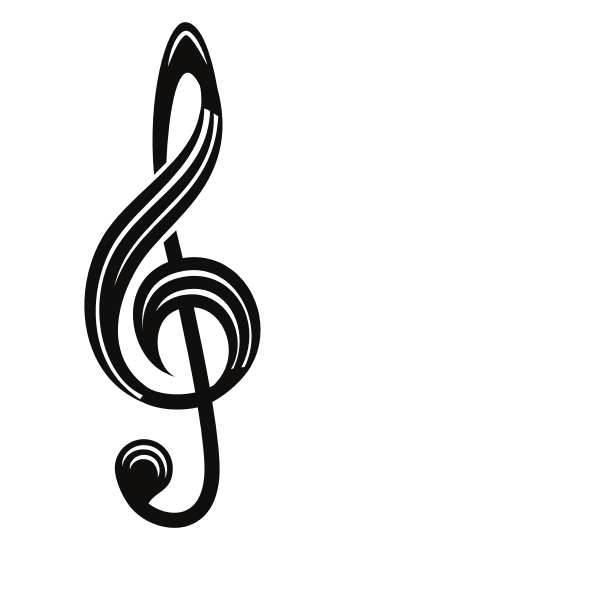 SVG Musical key symbol silhouette