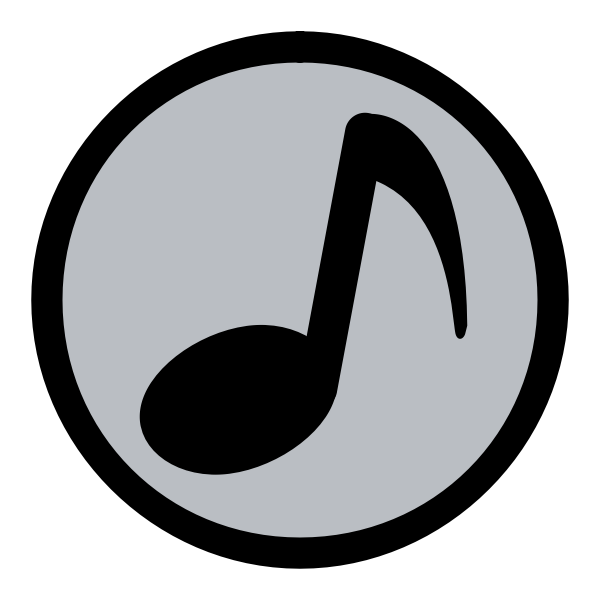 SVG Musical note in monochrome