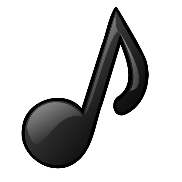 SVG Musical note vector drawing