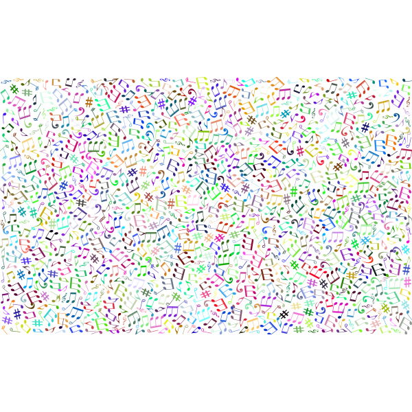 SVG Musical notes background vector image