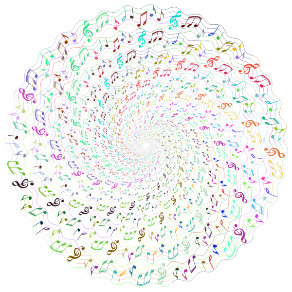 SVG Musical notes in circle