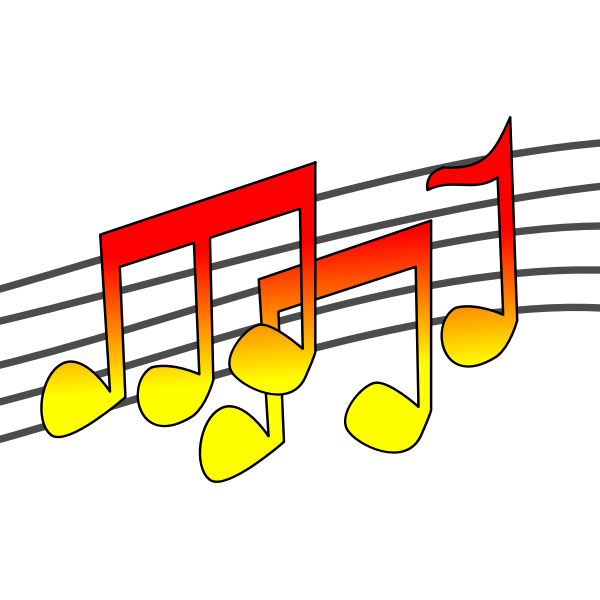SVG Musical notes vector image