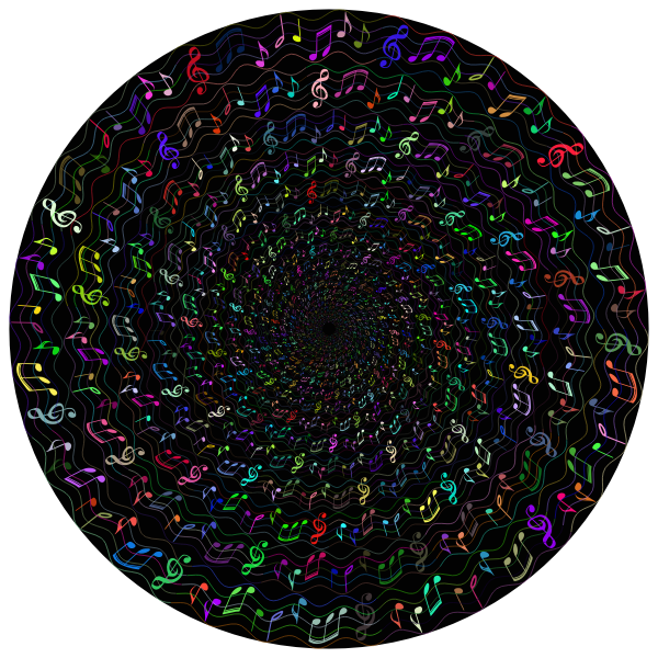 SVG Musical notes vortex