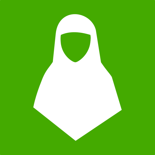 SVG muslim icon jilbab