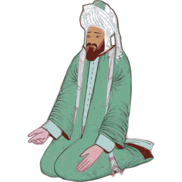 SVG Muslim in prayer