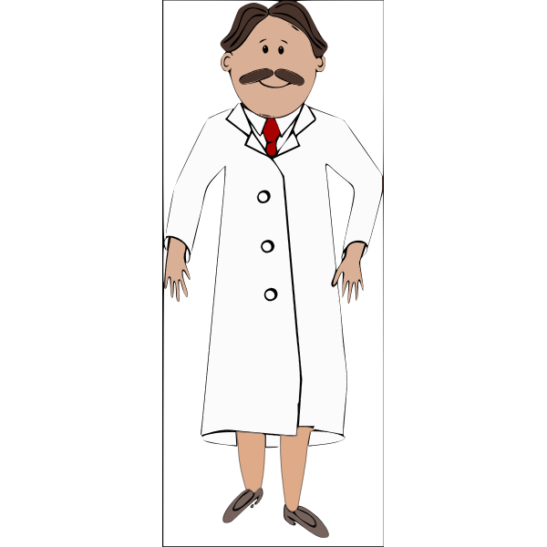 SVG Mustached scientist