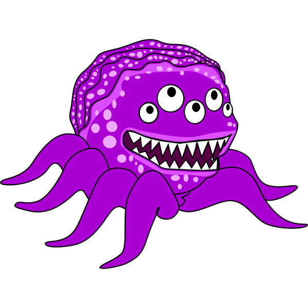 SVG Mutant jelly fish drawing