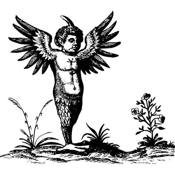 SVG Mythical bird boy