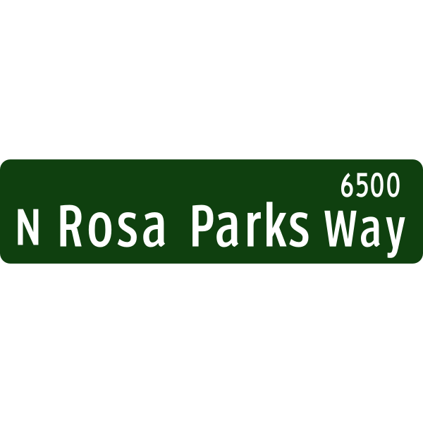 SVG N Rosa Parks Way street sign vector illustration