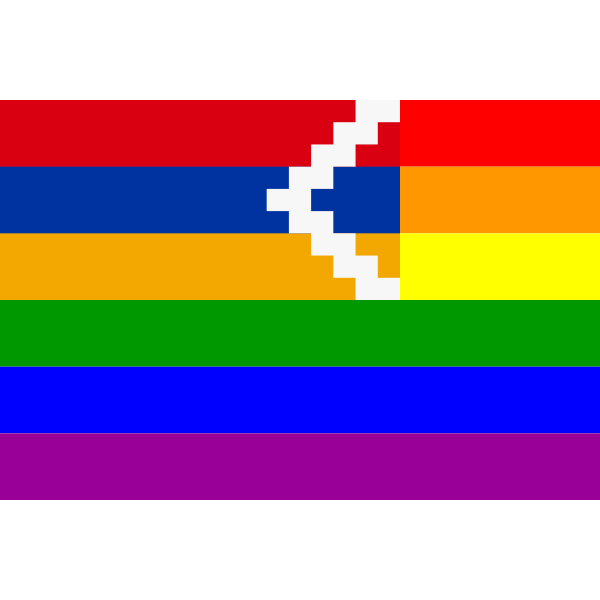 SVG Nagorno-Karabakh rainbow flag