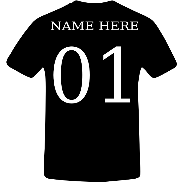 SVG Name Numer T Shirt