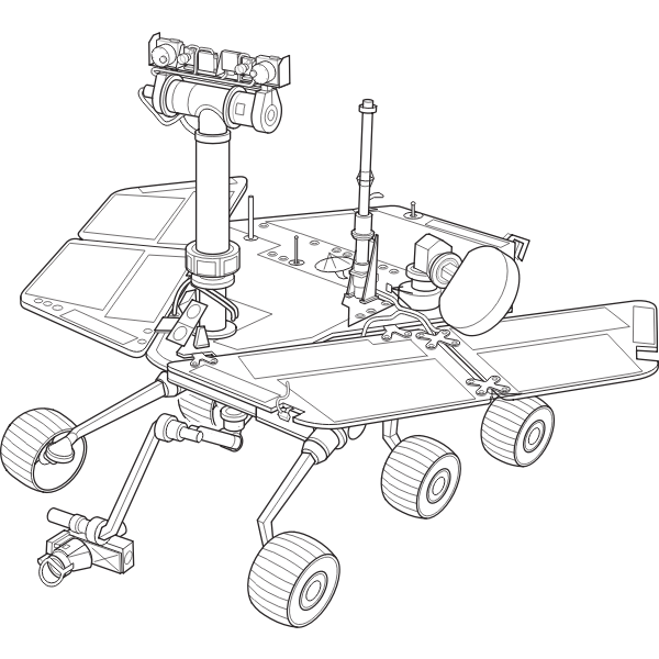 SVG NASA exploration Rover vehicle vector clip art