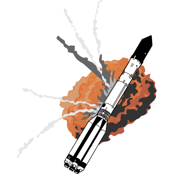 SVG NASA explosion rocket serious