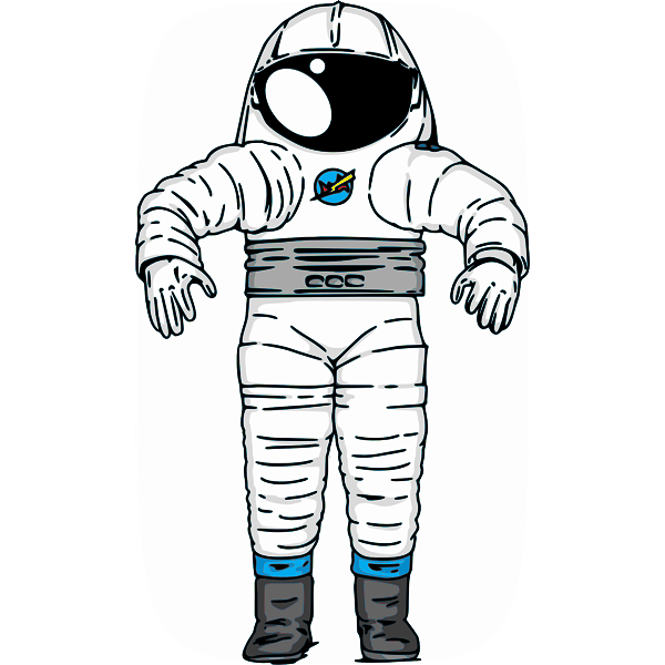 SVG NASA Mark III Astronaut space suit vector drawing