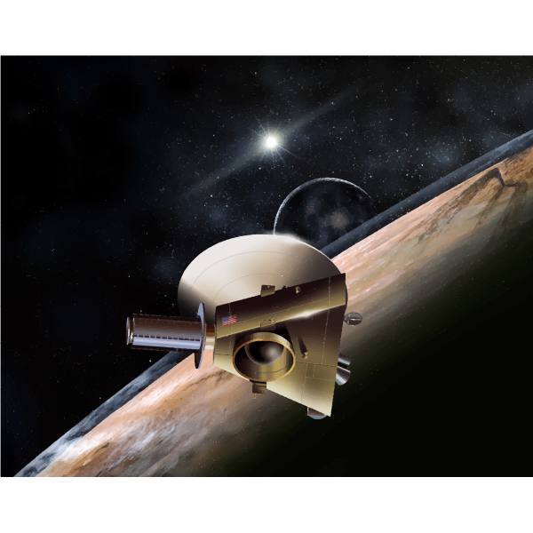 SVG NASA New Horizons Pluto Flyby Artist Concept July 2015