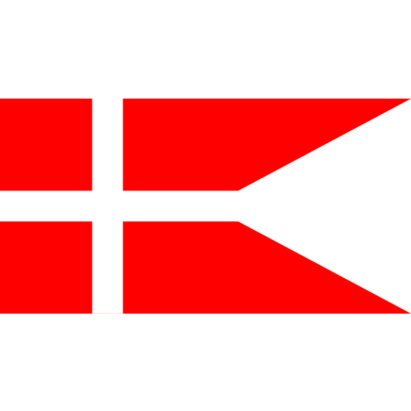 SVG National flag of Denmark in its split form vector graphics
