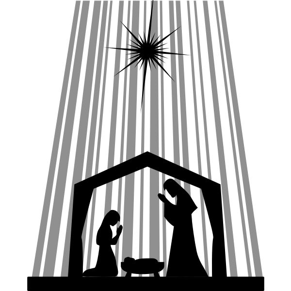SVG Nativity silhouette vector image