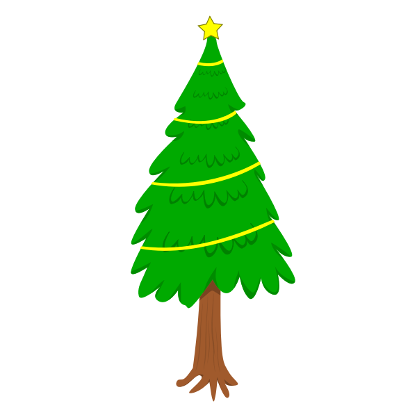 SVG Natural Christmas tree vector clip art