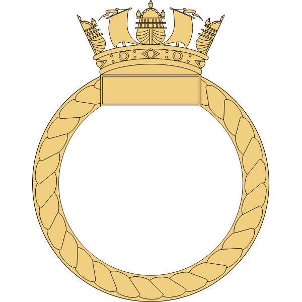 SVG Navy ship badge vector image