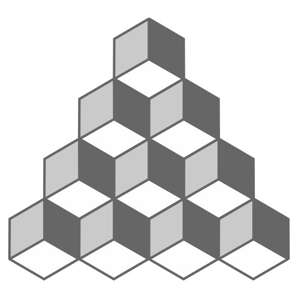 SVG Necker cube illusion clip art