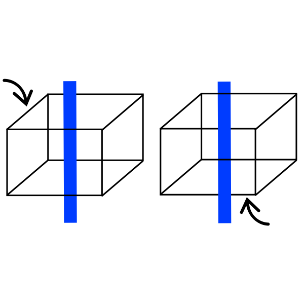 SVG Necker cube simple vector drawing