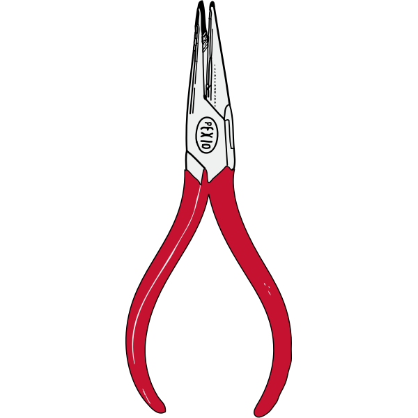 SVG Needlenose pliers vector image