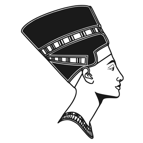 SVG Nefertiti vector drawing
