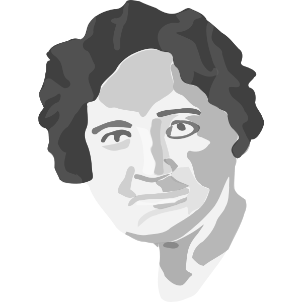 SVG Nellie McClung vector portrait
