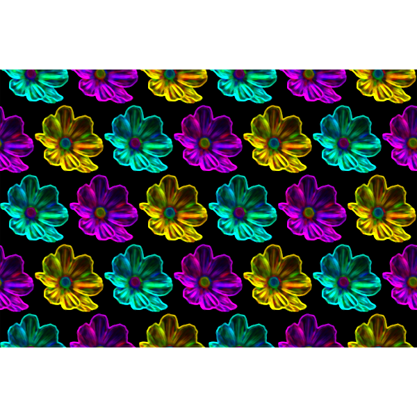SVG Neon flower background
