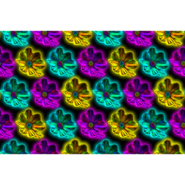 SVG Neon flower background vector image