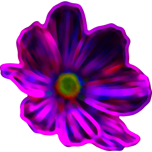 SVG Neon Flower Illustration