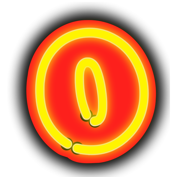 SVG Neon Numerals-0