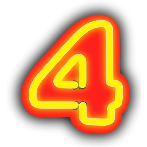 SVG Neon Numerals-4